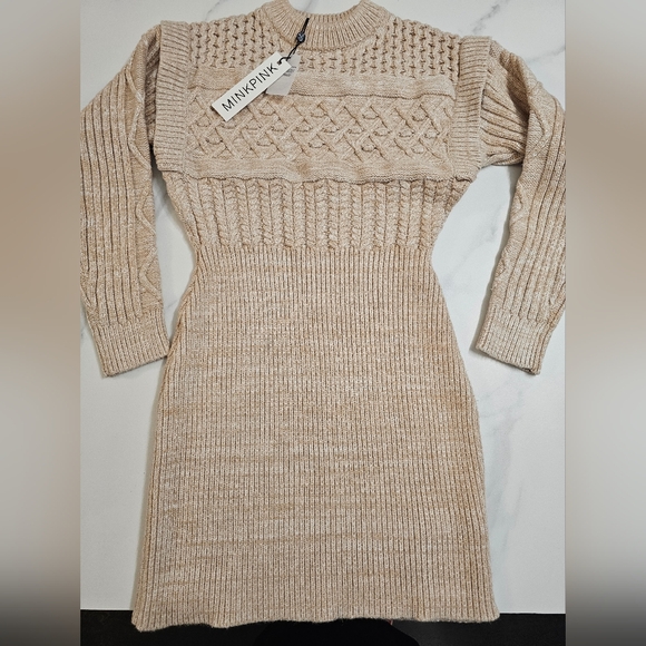 Jolene Cable-Knit Mini Dress - Picture 3 of 7